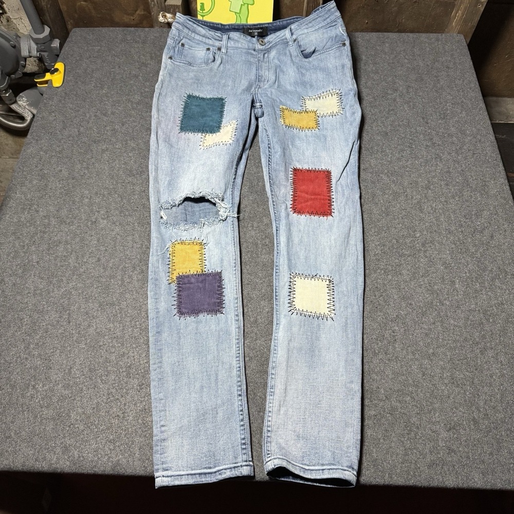 Serenede Jeans 36 (32x31.5) Skinny Patchwork Grunge Cyberpunk Skater Streetwear